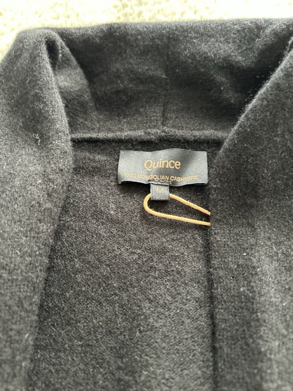 Quince Mongolian Cashmere Duster Cardigan Sweater Black Size M - Picture 13 of 16